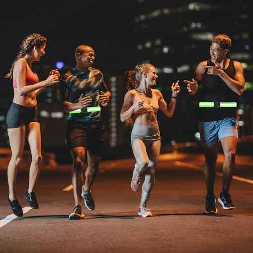 PATIKIL Reflective Safety Belt, Hi-Vis Safety Belt Adjustable Reflective Glow Belt Outdoor Running Gear for Night Jogging