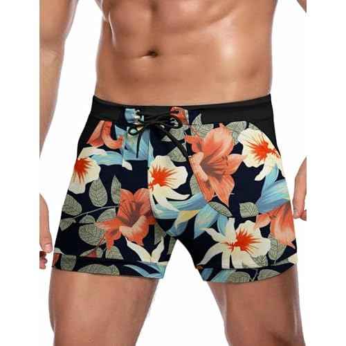 COOFANDY Men's Swimsuit Camo Quick Dry Mens Swimming Shorts Trunks with Pockets