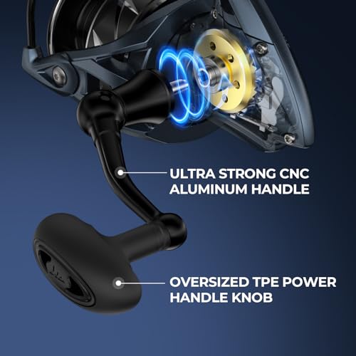 KastKing ReKon Saltwater Spinning Reel – Up to 55LBs Max Drag Big Game Fishing Reel - Innovative NyliTech Body- Water Resistant - 6.2:1 High Speed - MaxiDur 5+1+1 Corrosion-Resistance Bearing System