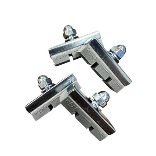 Gray Color, Premium Bicycle Brake Pads 4-Pack(2pair) ? 4mm Durable & Quiet, Universal Fit for BMX, MTB, Road Bikes with Side-Pull Caliper Brakes ? Long-Lasting Rubber and Steel Construction