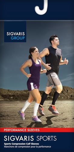 Sigvaris Performance Compression Calf Sleeves - Medium Black 20-30mmHg