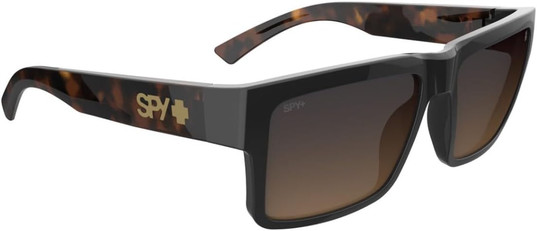 Spy Optic Montana Sunglasses Black Honey Tortoise with Happy Dark Brown Fade Lens