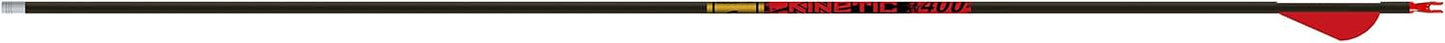 Gold Tip Kinetic 340 Arrows with 2-Inch Raptor Vanes (1-Dozen)