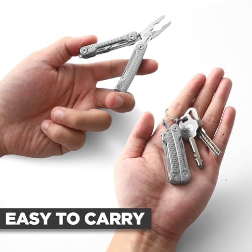 Multitool 11-in-1 Mini EDC Tool with Pocket Knife - Silver