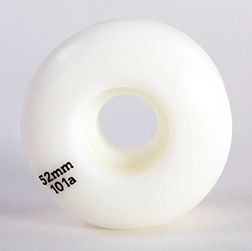 Pro Skateboard Wheels 52mm - White - 101a Hard Skateboard Wheels