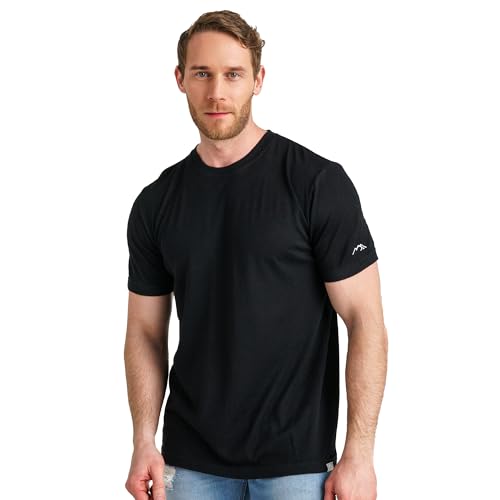 Men's Merino Wool Short Sleeve T-Shirt - Large / Heat Black