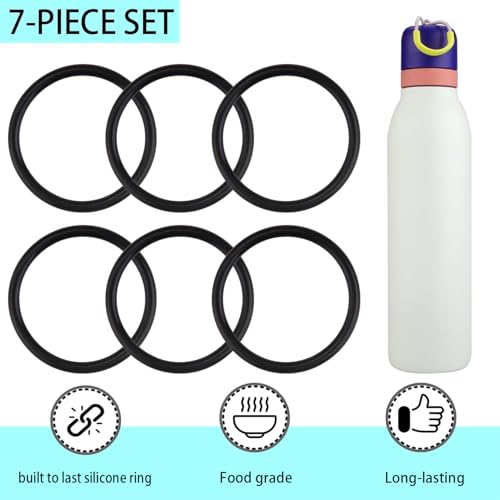 6-Pack O-ring for Owala FreeSip Twist Insulated Stainless Steel Water Bottle£¬Gaskets compatible with Owala FreeSip Twist 18oz 24oz Insulated Stainless Steel Bottle.