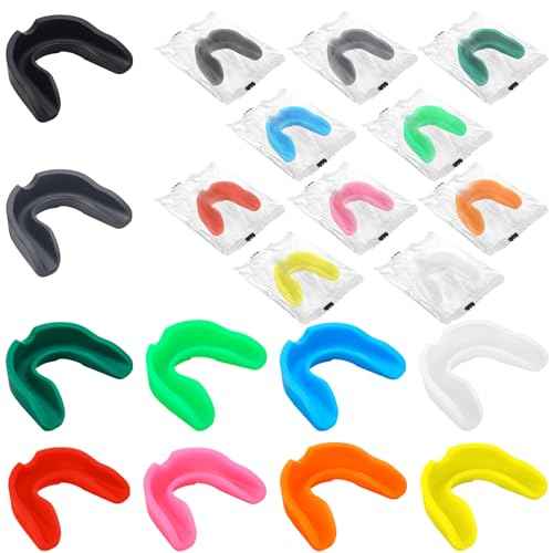 Frienda Sport Mouth Guards Mouthguard 10 Pcs Gum Mouth Guard Teeth Armor Game Guard for Boxing Basketball Football Hockey Karate Basketball Rugby Match
