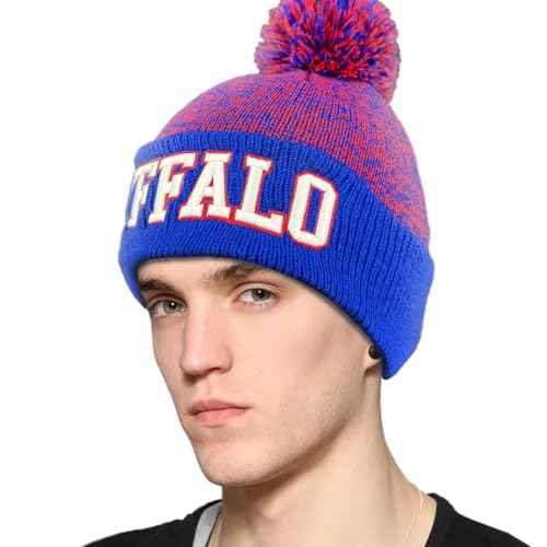 Football Beanie Hat for Men and Women Super Soft Football Knit Pom Beanie Mens Winter Cap