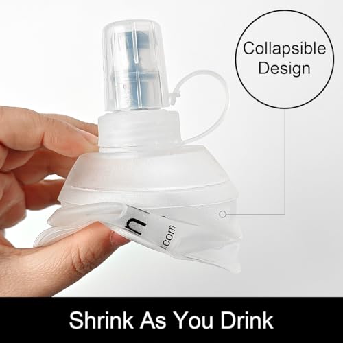 2pcs 500ml Collapsible TPU Soft Water Bottles for Hiking Running Cycling