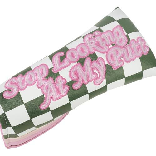Craftsman Golf Club Head Cover for Driver Fairway Hybrid Putter Blade - Pink Checkered