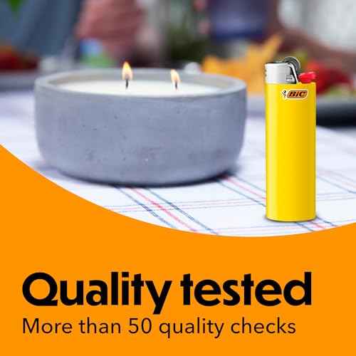 BIC Classic Lighters, Pocket Lighter Style, Fashion Assorted Colors, 50 Count Tray Disposable Lighters