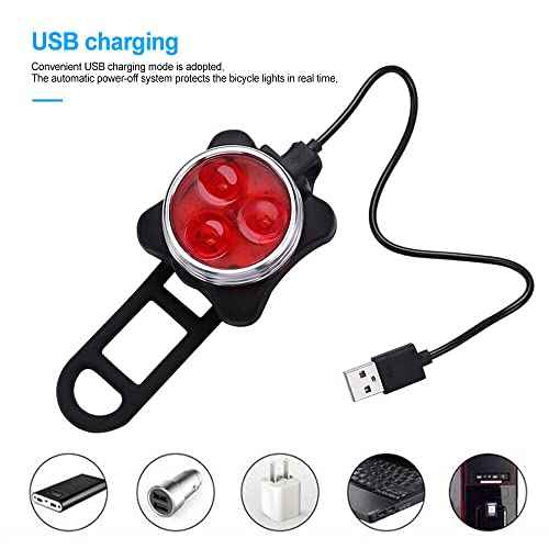 USB Rechargeable Bicycle LED Headlight and LED Tail Light Sets (2 Light Set)