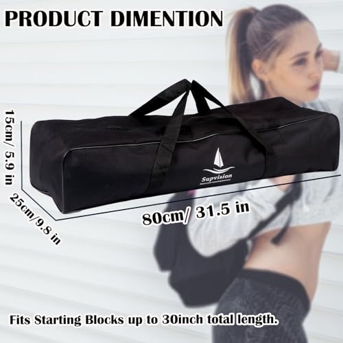 31.5in Foldable Gym Bag for Starting Blocks - Waterproof Travel Duffel with Handles