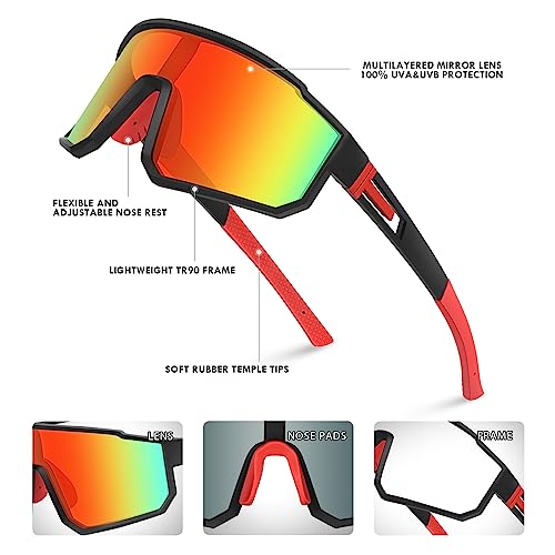 MVPTGRS Youth Baseball Sunglasses for Boys Girls Age 8-14 TR90 Frame Kids Sport Sunglasses for Softball Cycling Baseball Golf