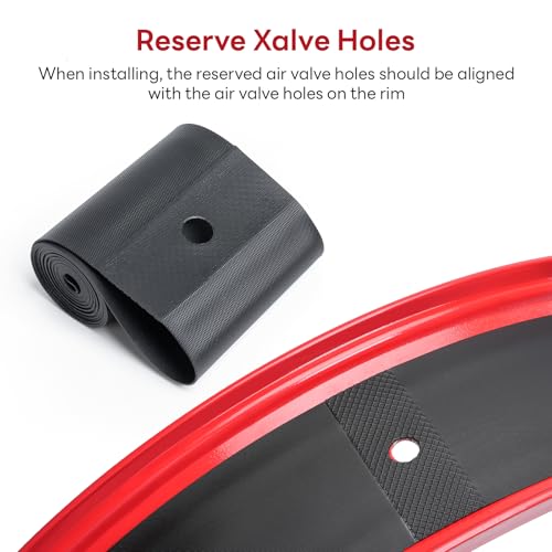 YunSCM 26x4.0 Inch Rim Strip Rim Tape Fat Tire Liner PVC Inner Tube Cushion Protector Anti Puncture for Bikes (Black) 2-PCS