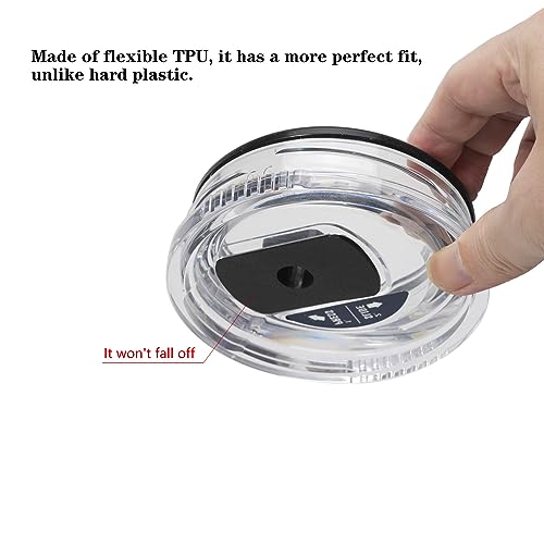Black Straw Lid Attachment for Yeti Tumbler Magslider & Stronghold Lids - 20/30 oz