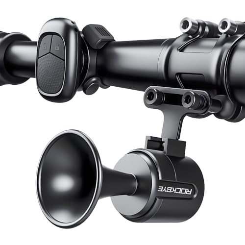 Electric Bike Horn, Max 120dB Loud Bicycle Horn with Wireless Remote, USB-C Rechargeable Bike Bell for Adults Kids Bike, Scooter, Ebike, Waterproof Bike Accessories