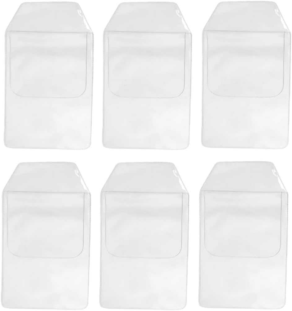 Pack of 20 Transparent PVC Pocket Protectors for Pen Leaks - Clear Pen Leak Protector for Doctors, Nurses, Lab Coats, and Office Supplies - Shirt Pocket Organizer