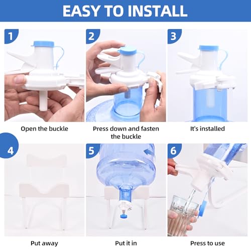 5 Gallon Water Dispenser Stand with Dual Valves & Detachable Metal Frame