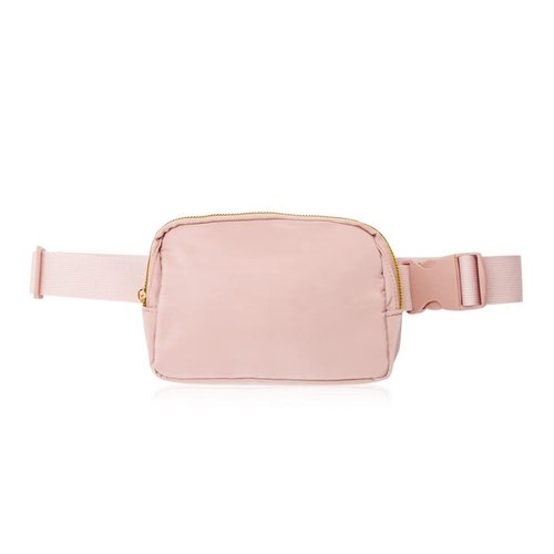 Belt Bag Unisex Waist Pouch Adjustable Strap - Small Workout Gym Running Travel Fanny Pack (Belt Bag - Pink)
