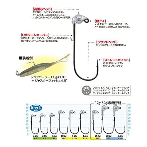 Unisex Fishing Hook Set #3/0 - 3.5g, 4 Pack, High Center of Gravity