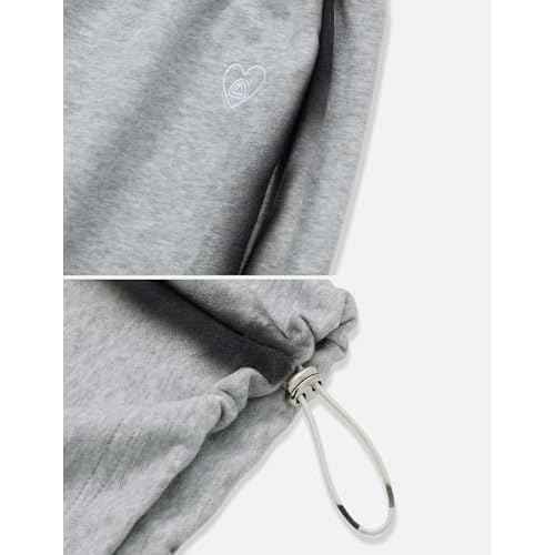 Aelfric Eden Wide Leg Sweatpants Women Baggy Graffiti Heart Lounge Pants with Pockets