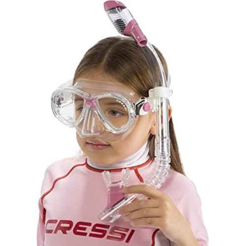 Cressi Youth Kids Snorkeling Mask and Dry Snorkel Kit - Marea Jr & Mini Dry: Designed in Italy