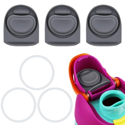 3 Grey Replacement Stopper and O Ring Set for Owala Water Bottles - Compatible with 16/19/24/32/40oz
