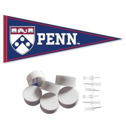 Penn Quakers Wall Pennant Flag with Mounting Pads - Officially Licensed