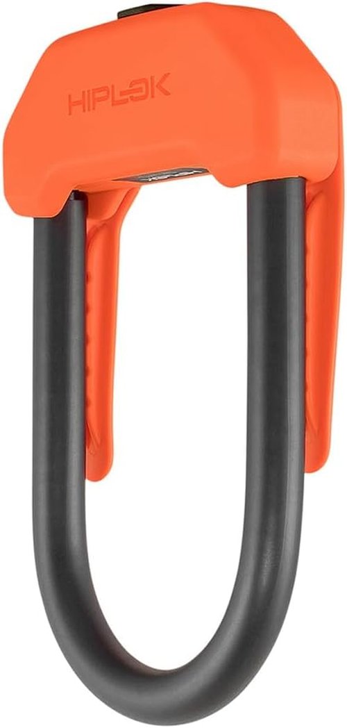 Hiplok Dx Wearable U-Lock - Secure & Stylish Orange Bike Lock for Cyclists