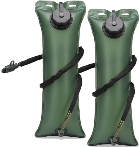 Water Hydration Pack with 3L Bladder - 2 Pack Leakproof Military Water Carrier for Running Cycling Hiking