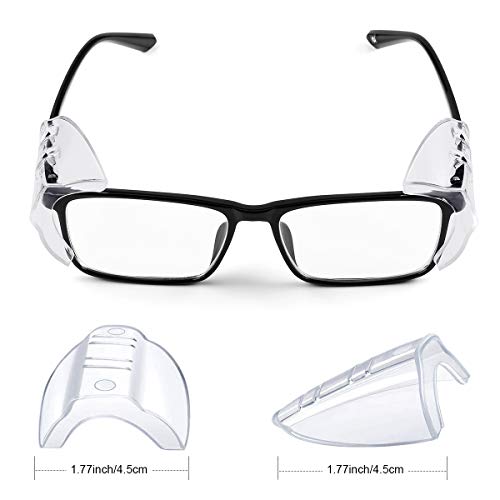 8 Pairs Side Shields for Glasses - Slip-On Eyewear Protective Covers