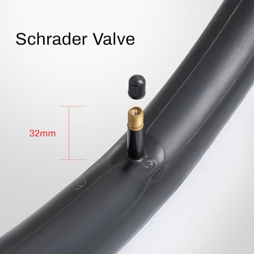 Heavy Duty 24x1.75/2.25 Bike Tube AV32mm Schrader Valve 45/57-507 Inner Tube 24 Inch Compatible with 24 x 1.75 24x1.90 24x1.95 24x2.0 24x2.10 24x2.125 24x2.25 Bike Bicycle Tire Tube 1PC/2PCS