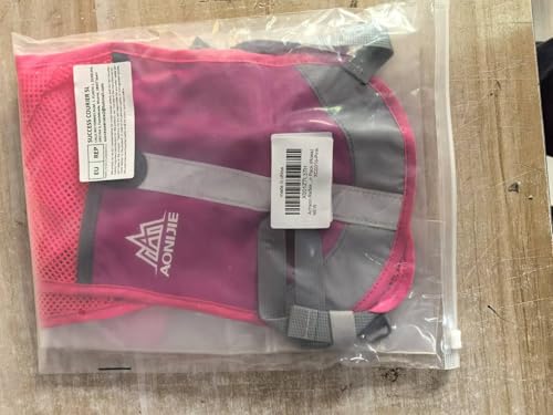 Achsoo Ultralight Marathon Reflective Running Vest Backpack Trail Marathon Hiking Hydration Backpack Pack Bags Outdoor Sport Bag (Pink)