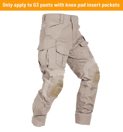 Tactical Knee Pads for Combat and Outdoor Activities - Khaki