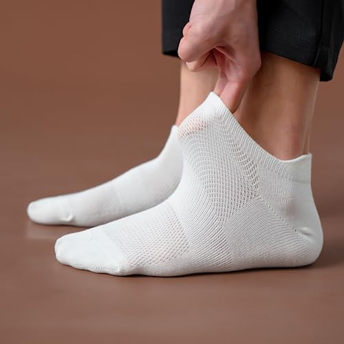 ACCFOD Womens Ankle Socks Athletic Running Low Cut Socks With Tab 6 Pairs