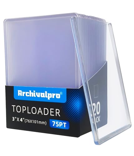 75PT Toploader Card Sleeves 20 pcs - 3x4 Inch Clear Trading Card Holders