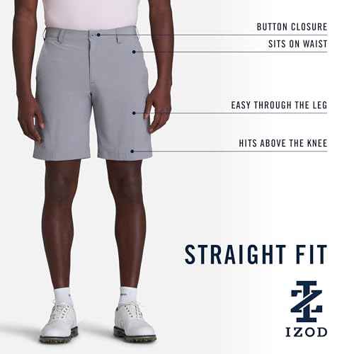 IZOD Mens Golf 9.5" Swingflex Stretch Straight Fit Short