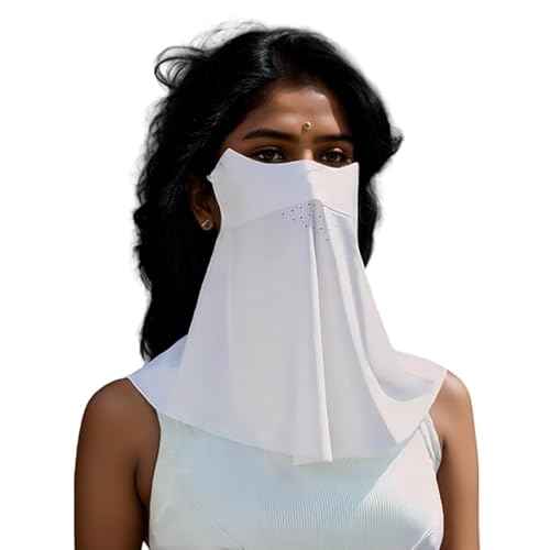 Traceless Sunscreen Mask£¬Summer Thin Breathable UV Face Protection Sun Mask£¬Face Cover with Ear Loops Scarf for Women