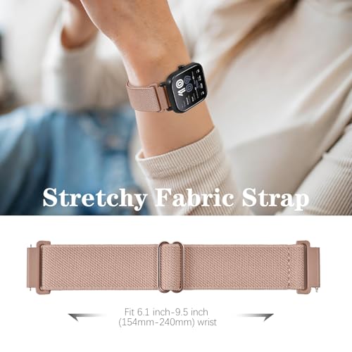 10 Pack Nylon Watch Bands Compatible with Amazfit Bip 6/5/Active Max/Max/Balance 2 - Black, Cactus, Starlight, Smoke Violet, Rose Pink, Navy Blue, Blue Gray, Leopard, Double Variation