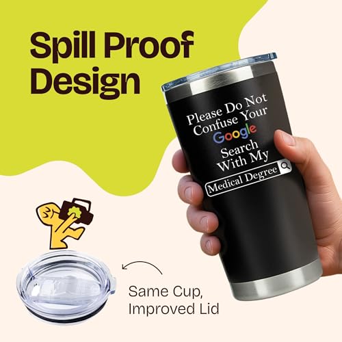 Medical Degree Mug for Doctors - Black 20oz Tumblers Gifts for Physicians