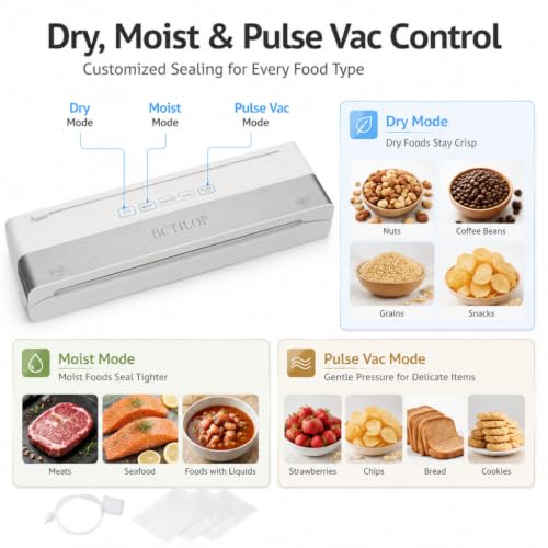 Automatic Food Vacuum Sealer Machine 75KPa for Meal Prep & Food Storage