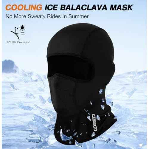 CENSGO Cooling Motorcycle Balaclava Helmet Liner, Breathable Face Cover, Lightweight Shiesty Mask for Men Women Summer Riding