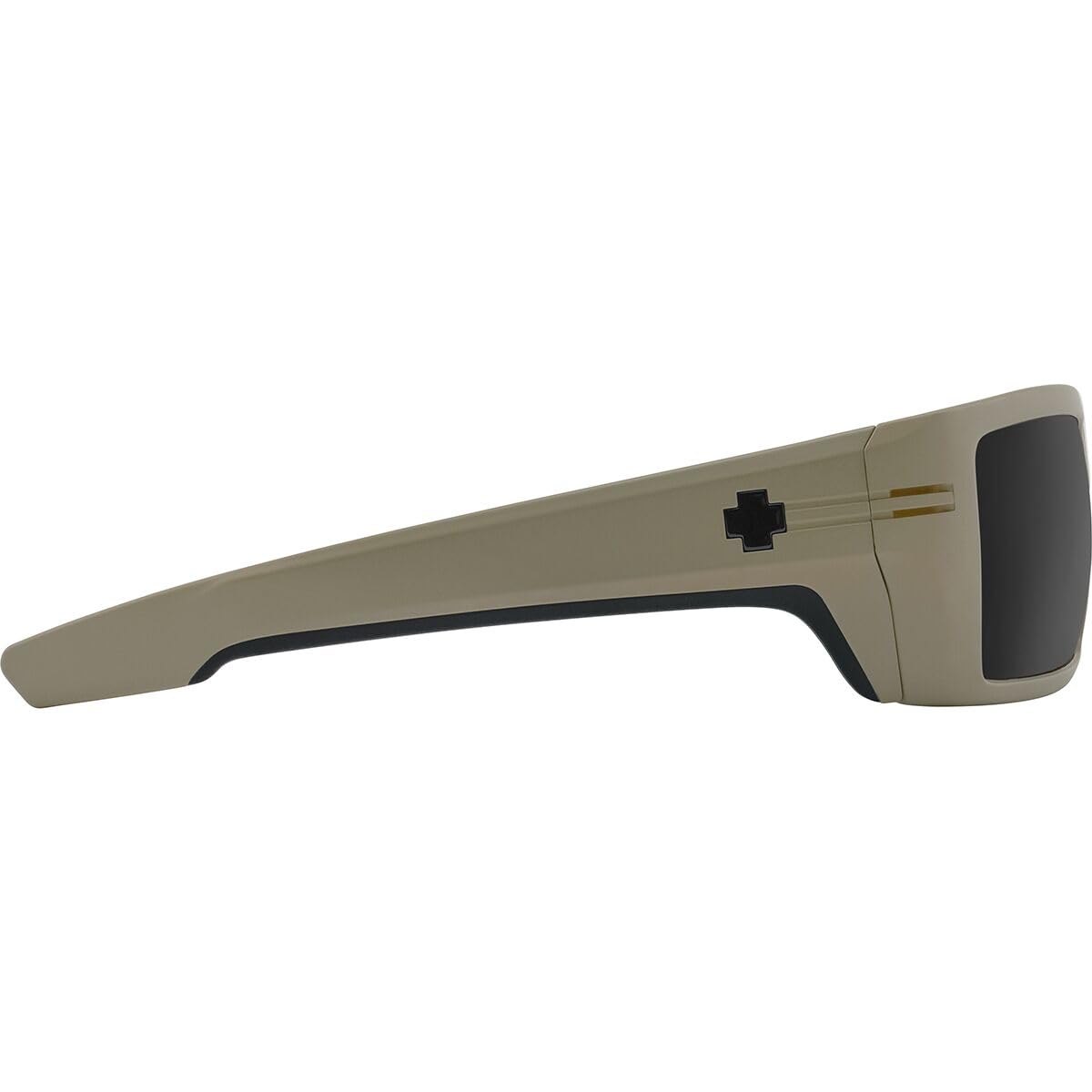 Spy Polarized Rectangular Rebar ANSI Matte Sand-Happy, Beige, Gray, One Size