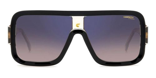 Carrera FLAGLAB 14 Black Beige/Brown Shaded Blue Mirror 62/11/145 unisex Sunglasses
