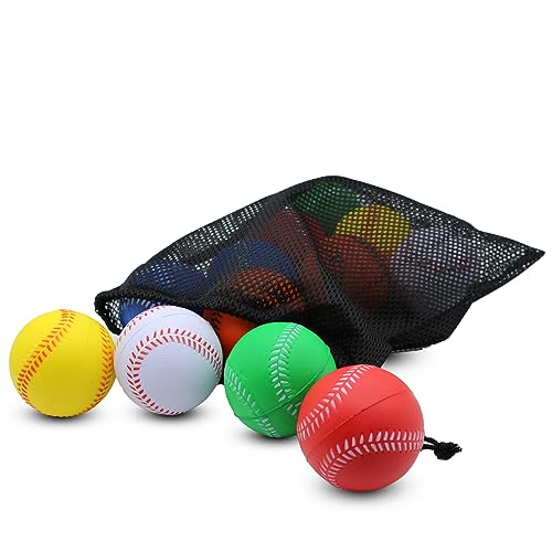 Multicolor Foam Baseballs 12 Pack Practice Training Balls for Softball & Kids