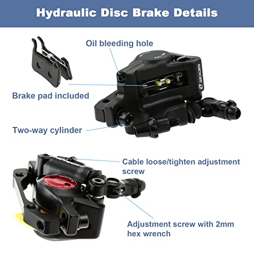 Hydraulic Disc Brake Calipers for MTB E-Bike 2PCS Front Rear Black