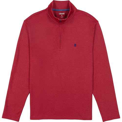 IZOD Mens Performance Comfort Quarter Zip Long Sleeve Shirt