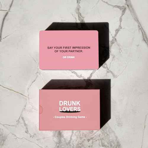 Drunk Lovers - Couples Games Couples Card Game for Date Night, 54 Game Cards, Romantic Valentines, Card Game for Couple